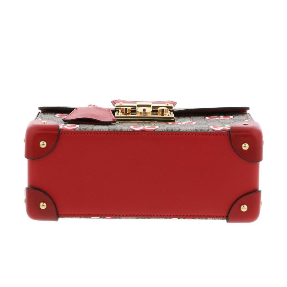 Gucci Shoulder Red Bamboo Apple GG Bag Messenger - Picture 5 of 6